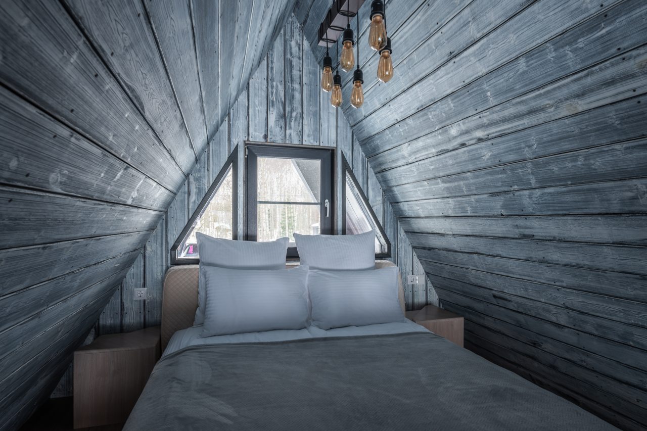 Дом (A-Frame №21 (с камином без купели)), База отдыха Les Holidays