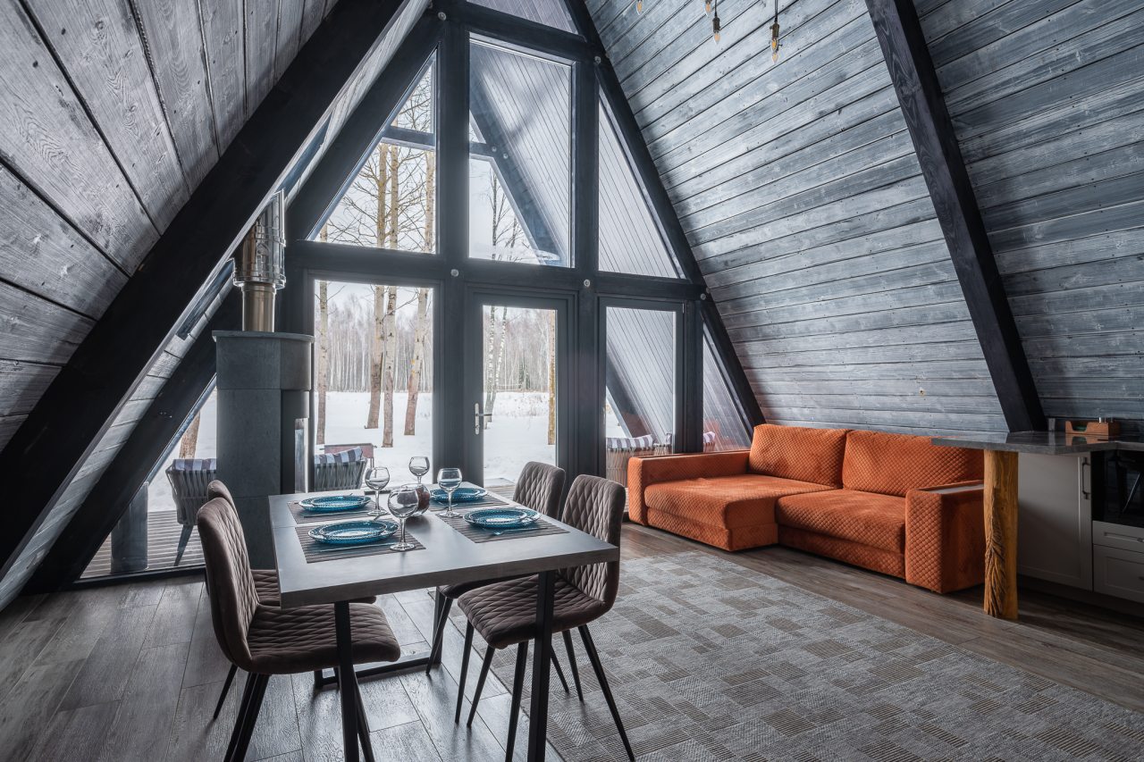 Дом (A-Frame №21 (с камином без купели)), База отдыха Les Holidays