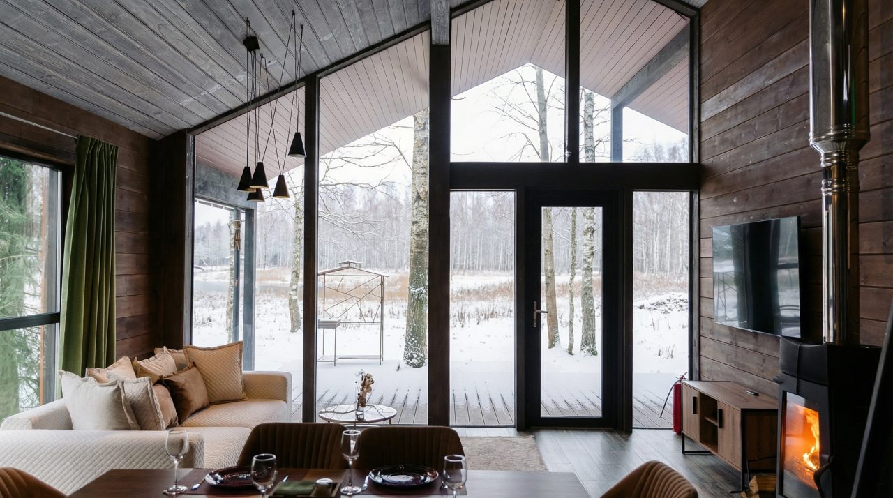 Коттедж (BarnHouse №22 с камином и кондиционером (без купели)), База отдыха Les Holidays