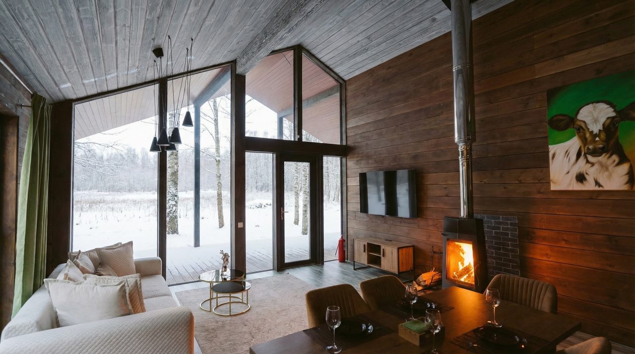 Коттедж (BarnHouse №22 с камином и кондиционером (без купели)), База отдыха Les Holidays