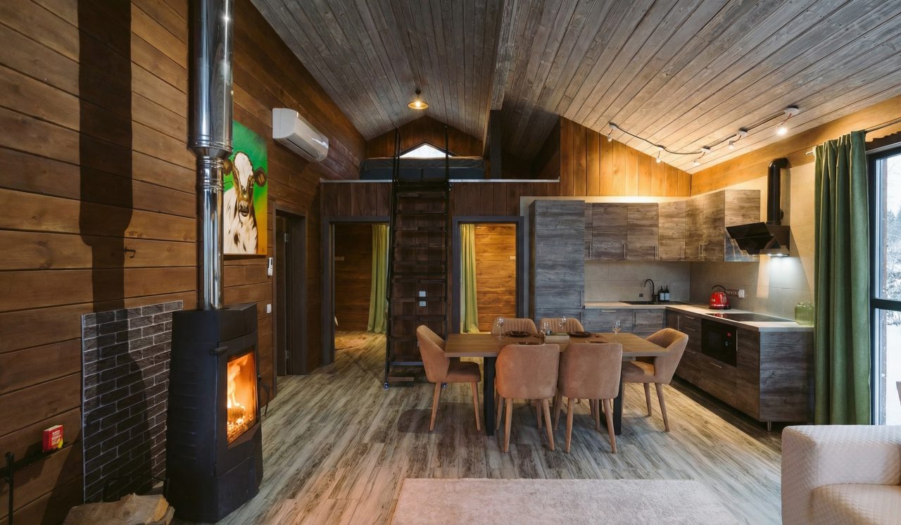 Коттедж (BarnHouse №22 с камином и кондиционером (без купели)), База отдыха Les Holidays