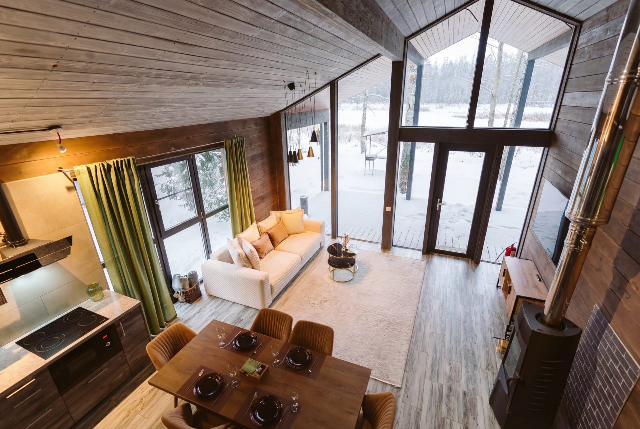 Коттедж (BarnHouse №22 с камином и кондиционером (без купели)), База отдыха Les Holidays