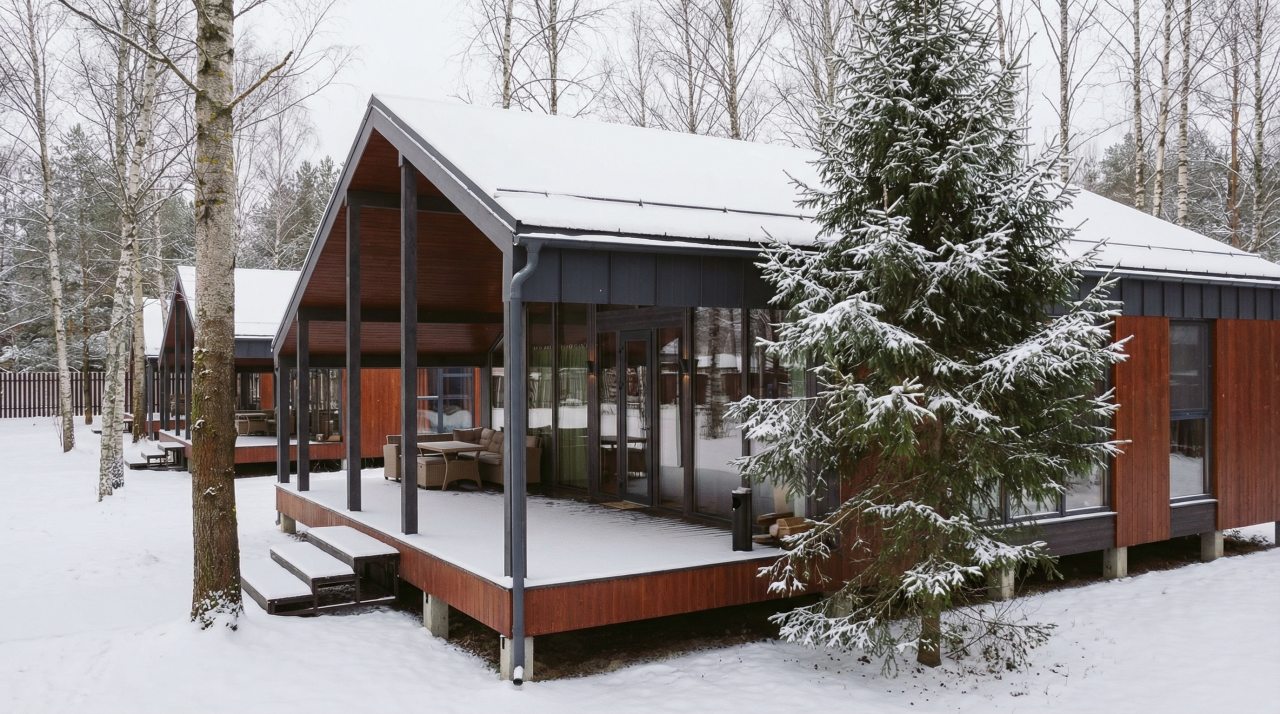 Коттедж (BarnHouse №22 с камином и кондиционером (без купели)), База отдыха Les Holidays