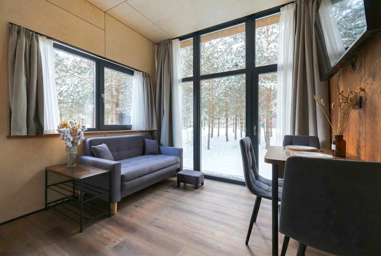 Мини-дом (Scandi №23 (с террасой и купелью)), База отдыха Les Holidays