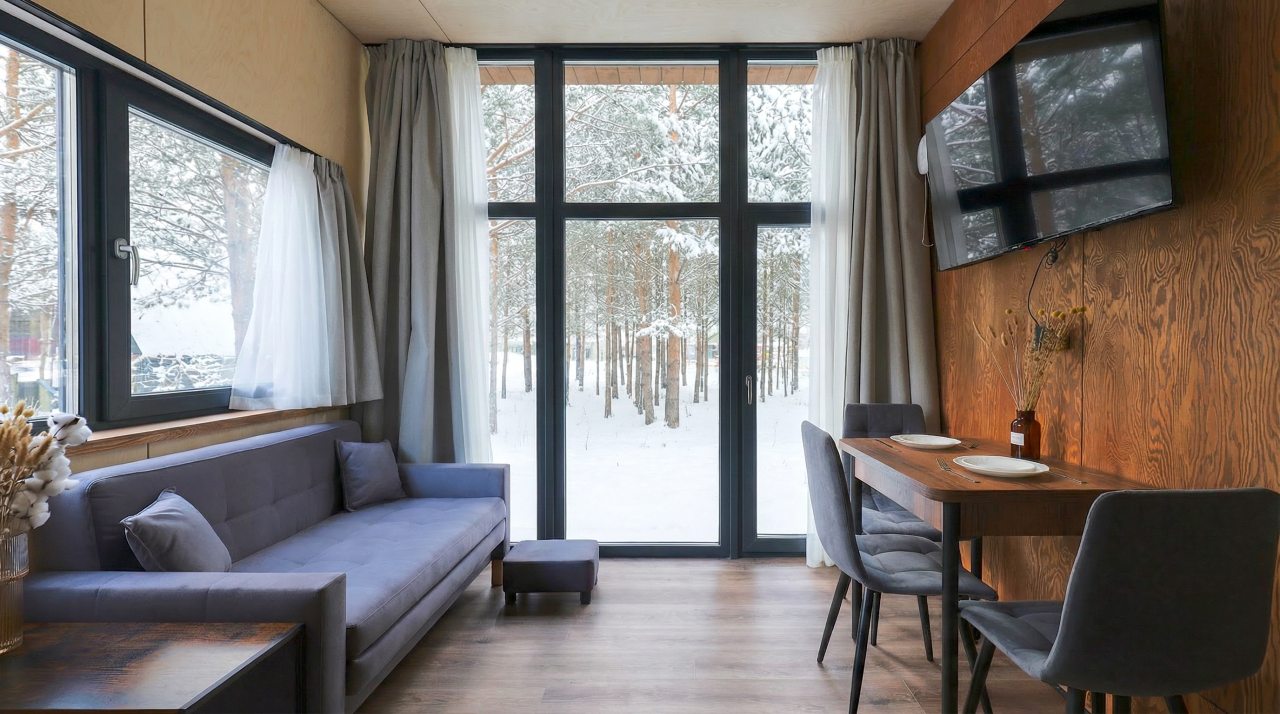 Мини-дом (Scandi №23 (с террасой и купелью)), База отдыха Les Holidays