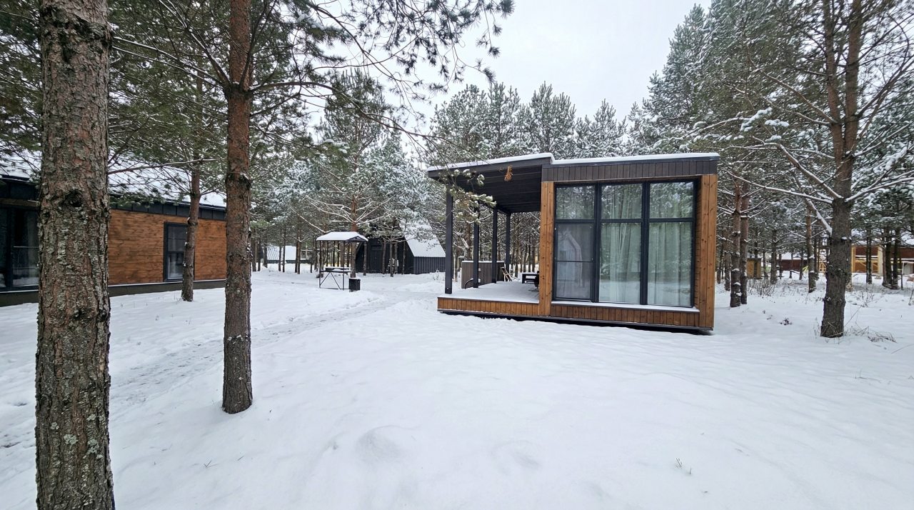 Мини-дом (Scandi №23 (с террасой и купелью)), База отдыха Les Holidays