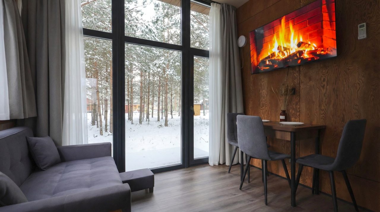 Мини-дом (Scandi №23 (с террасой и купелью)), База отдыха Les Holidays