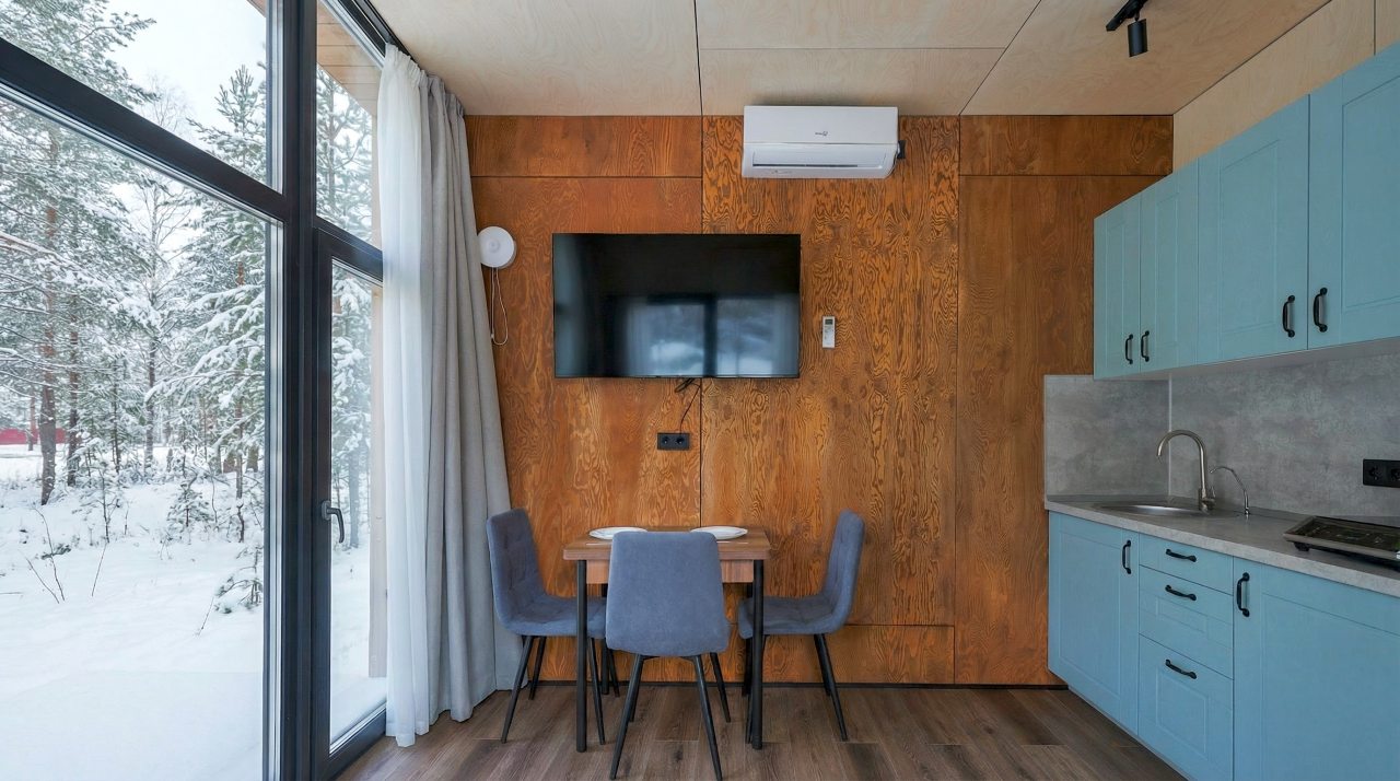 Мини-дом (Scandi №23 (с террасой и купелью)), База отдыха Les Holidays