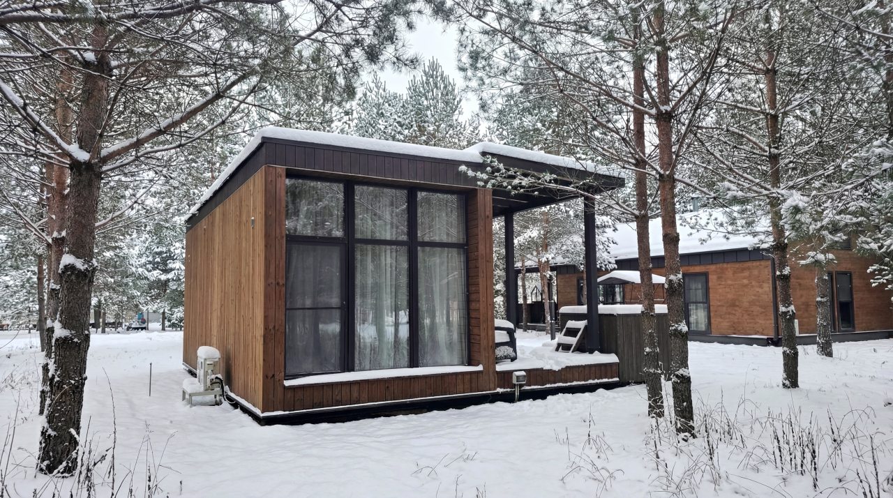 Мини-дом (Scandi №23 (с террасой и купелью)), База отдыха Les Holidays