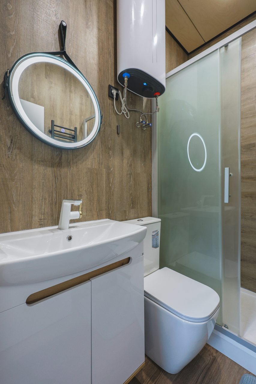 Мини-дом (Scandi №23 (с террасой и купелью)), База отдыха Les Holidays