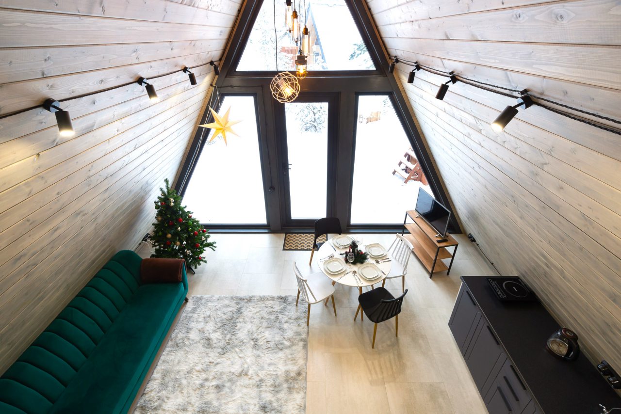 Дом (A-Frame №5 (с купелью)), База отдыха Les Holidays