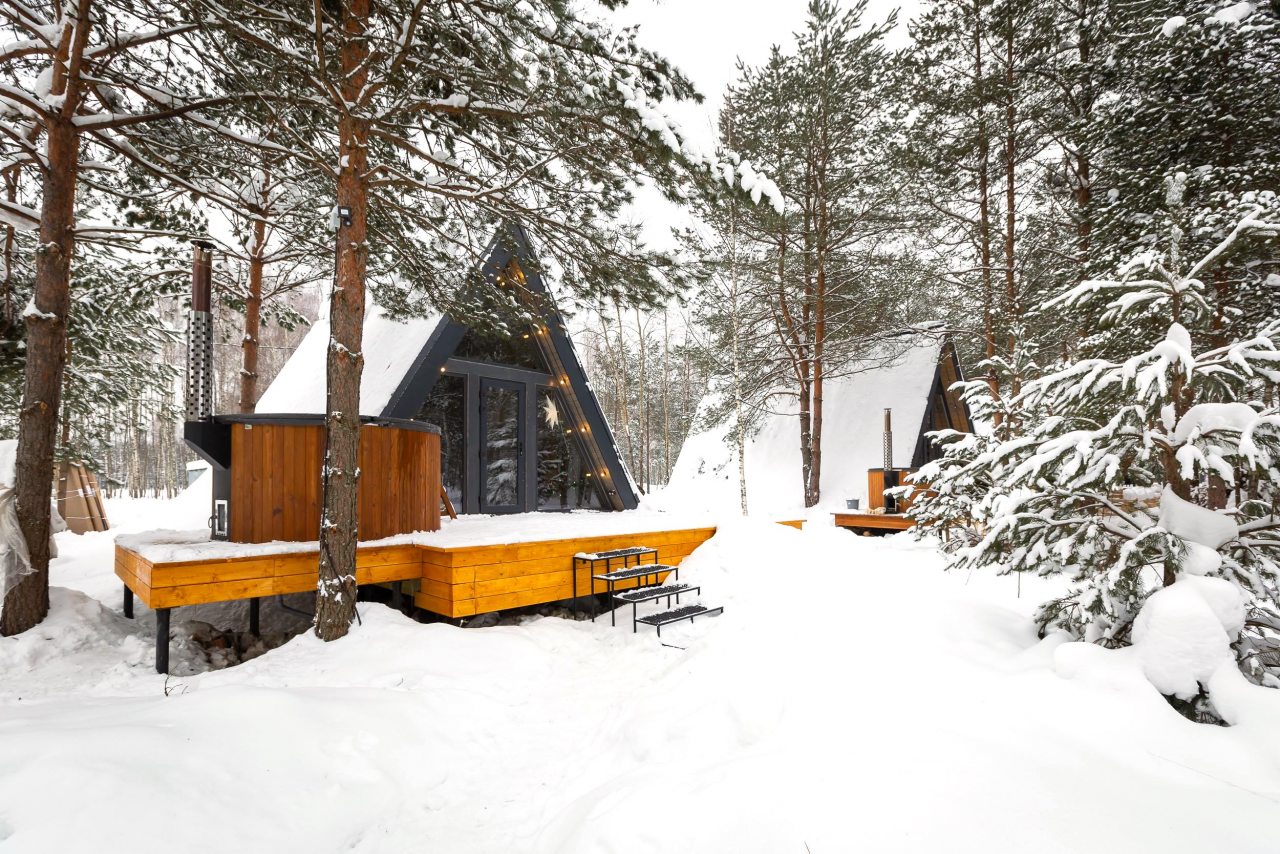 Дом (A-Frame №5 (с купелью)), База отдыха Les Holidays