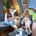 Коттедж (A-Frame №8 (с купелью и баней)), База отдыха Les Holidays