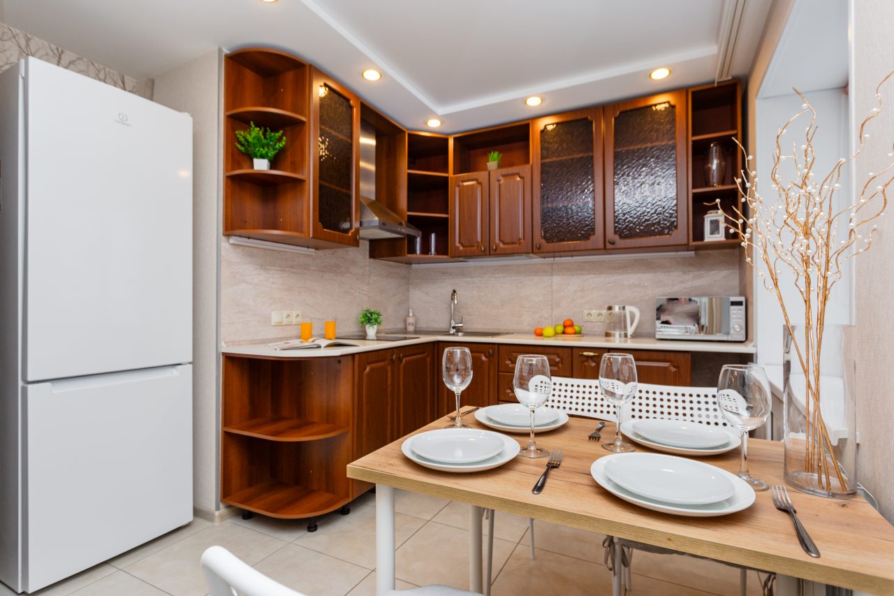 Кухня, Апартаменты TopHouse на Пологой