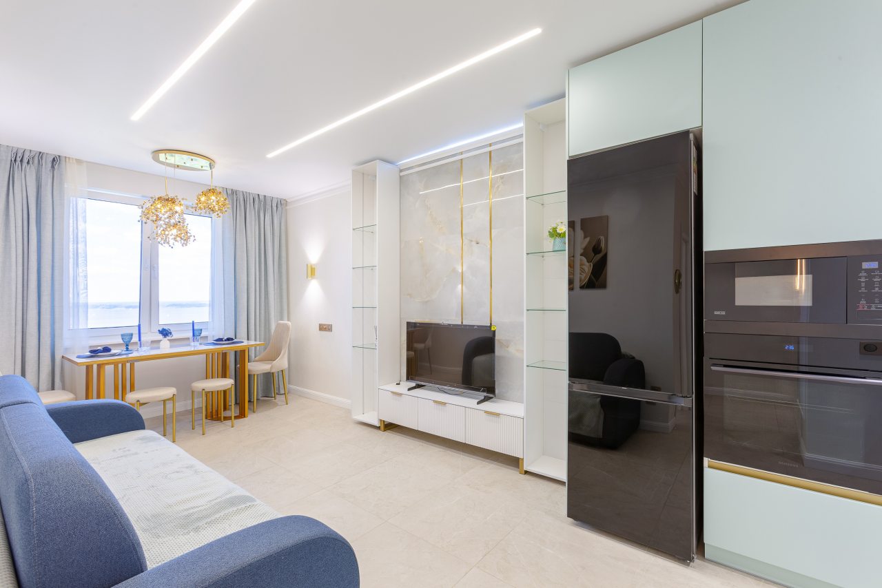 Люкс (Апартаменты RentPlaza у Волги с видом на реку), Апартаменты RentPlaza на Мусоргского 1а