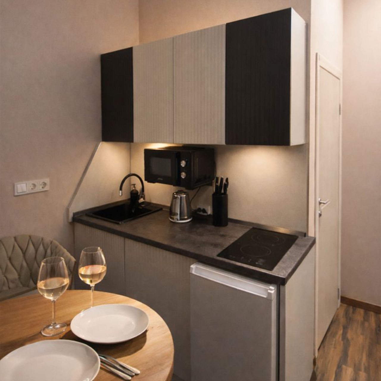 Апартаменты (Василия Ланового, дом 1к2. Студия для 4 гостей (2+2)), Апартаменты MaxRealty24 ул. Василия Ланового 1к1