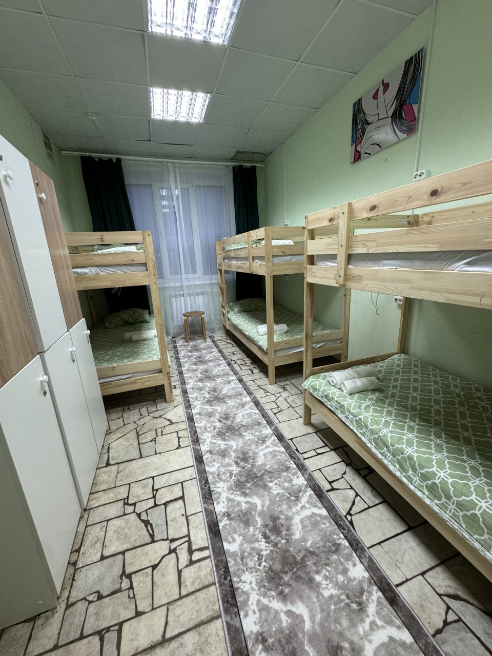 Шестиместный (Шестиместный номер с двухъярусными кроватями 203) хостела Уютный дом Казань