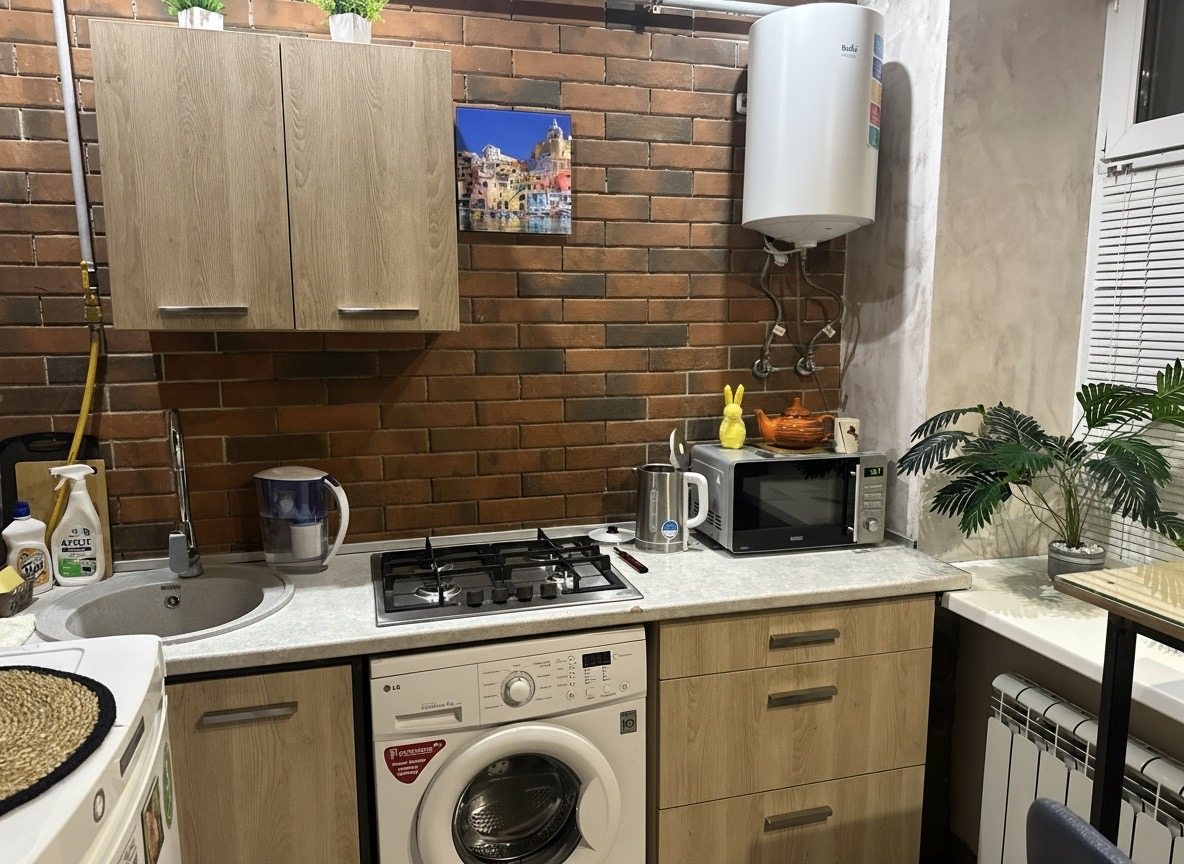Мини-кухня, Апартаменты Стильная квартира в центре у Верхнего парка