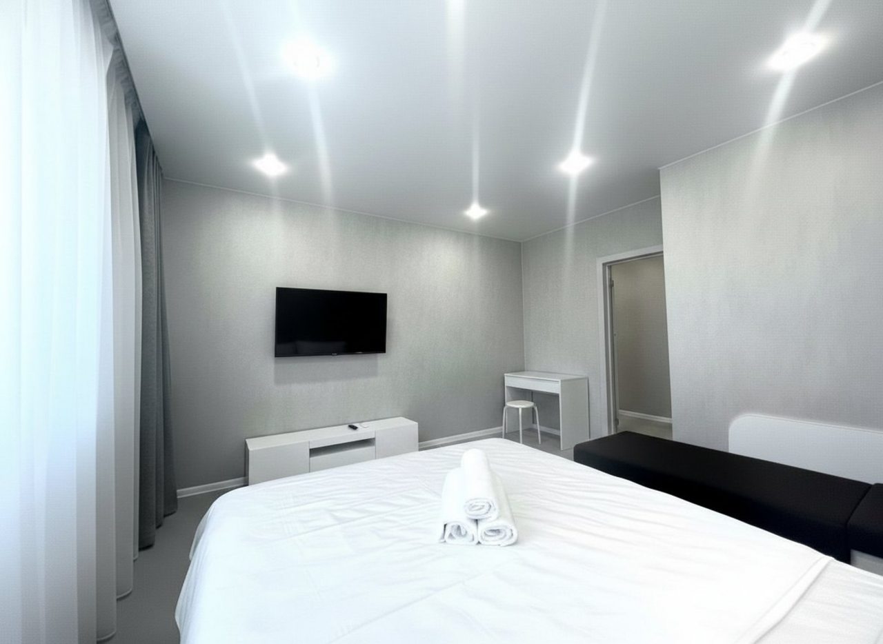 Трёхместный и более (Анартаменты 1-к на Пухова), Апартаменты 1-к квартира люкс на Пухова