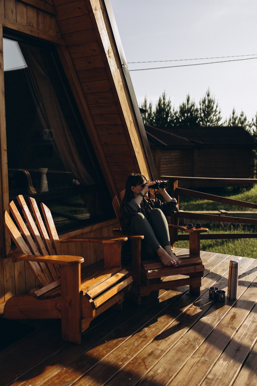 Дом (В стиле А-фрейм с открытым потолком), Загородный отель Саянский Марал