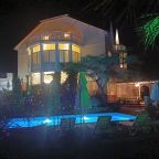 Дом и бассейн ночь