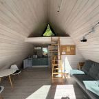 Дом (A-frame с купелью-фурако), Глэмпинг A-frame с чаном или с купелью