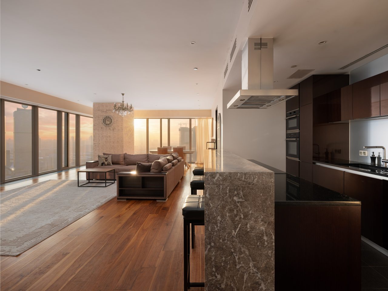 Трехместный (Oko Gudja 29 этаж), Апартаменты Апартсити