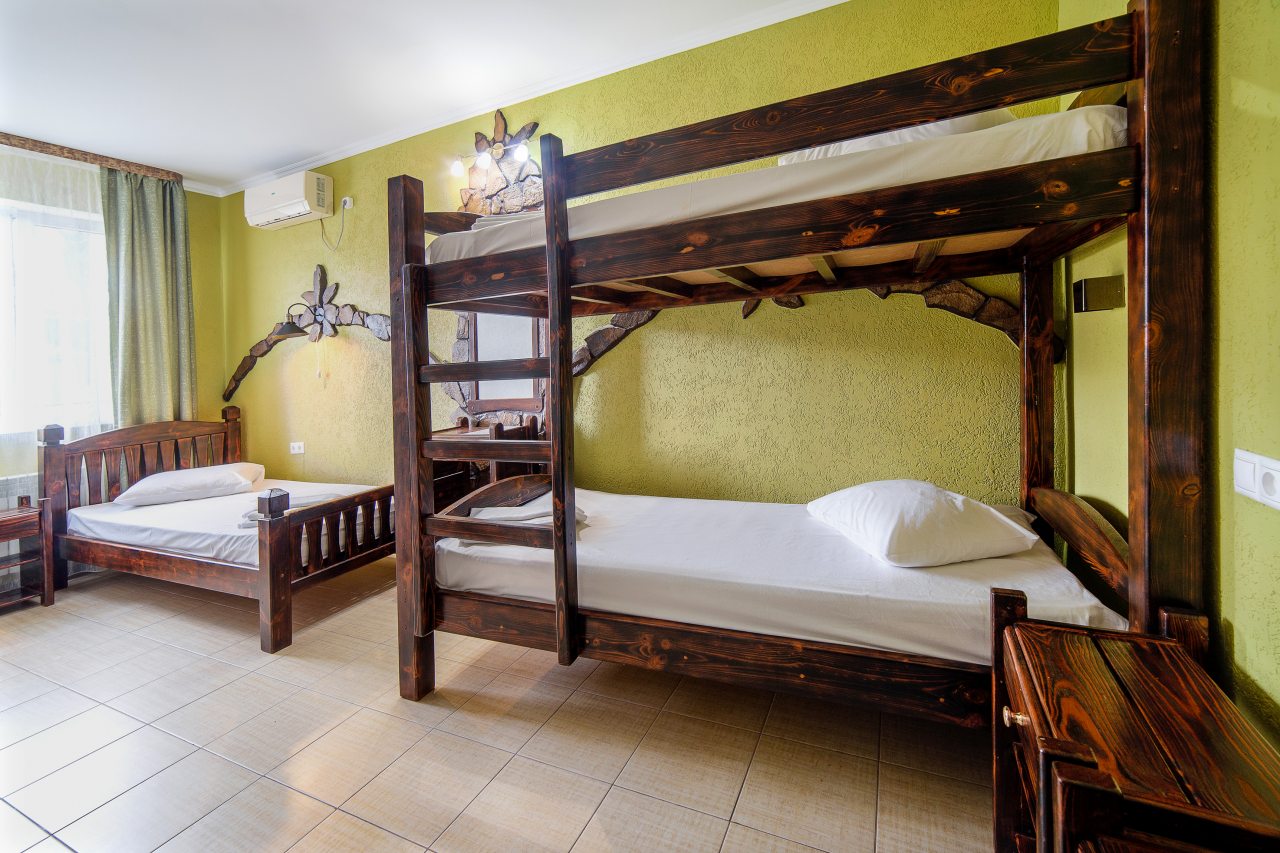 Трёхместный и более (Трехместный номер с двухъярусной кроватью с красивым видом), Гостевой дом Delsochi