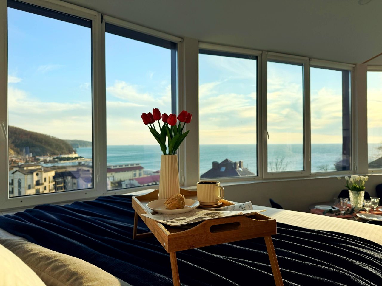 Апартаменты (С панорамой моря и гор. 3 минуты до пляжа), Апартаменты Goodwill 3 минуты от моря