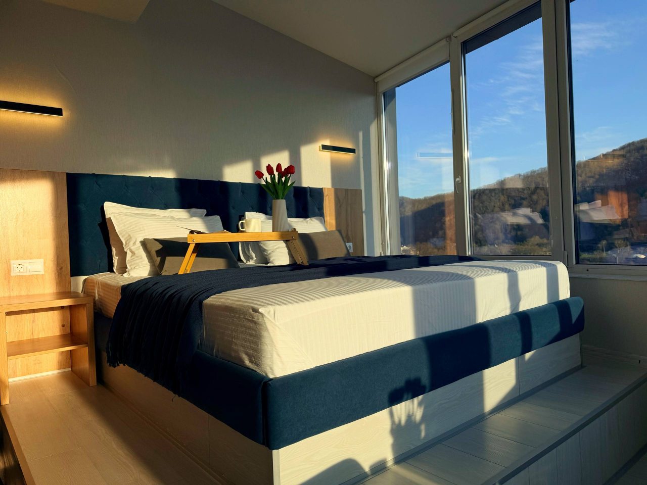 Апартаменты (С панорамой моря и гор. 3 минуты до пляжа), Апартаменты Goodwill 3 минуты от моря