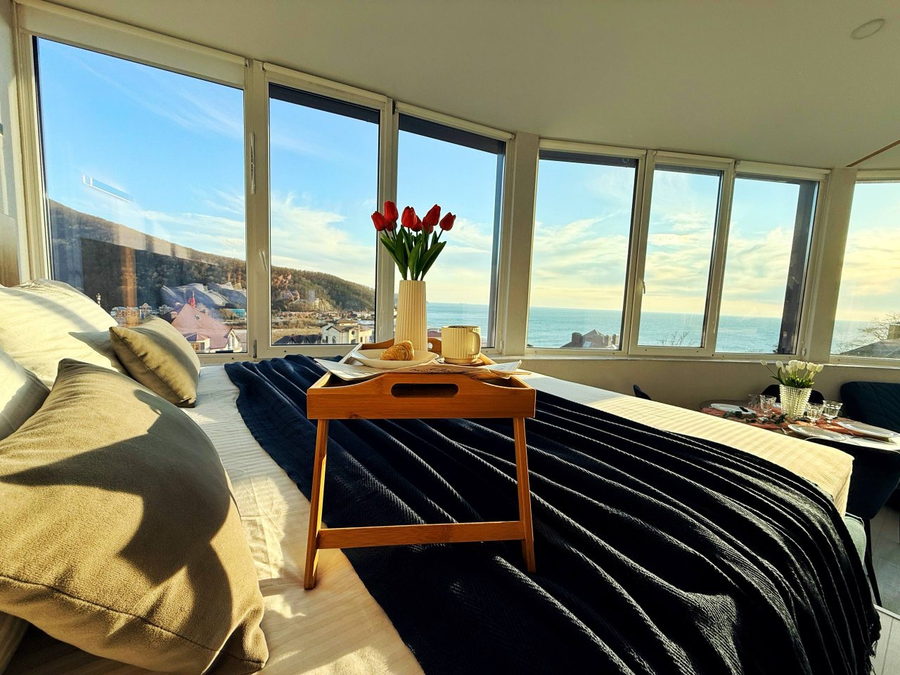 Апартаменты (С панорамой моря и гор. 3 минуты до пляжа), Апартаменты Goodwill 3 минуты от моря