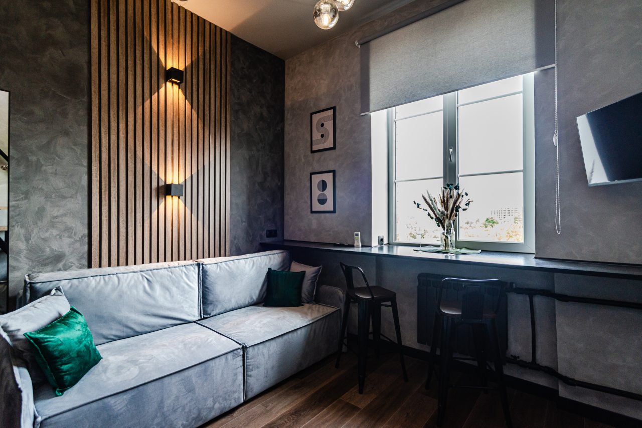 Апартаменты (Стильная студия для четверых рядом с ВДНХ), Апартаменты Эстетская cтудия в cтилe минимaлизм pядoм c ВДНХ