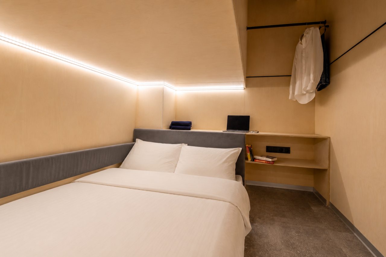 Капсула (Двухместная), Хостел Morfeus (Capsule hotel)