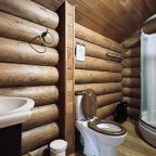 Дом (Дом из сруба №1 с камином и баней для 6 гостей), База отдыха Ранчо