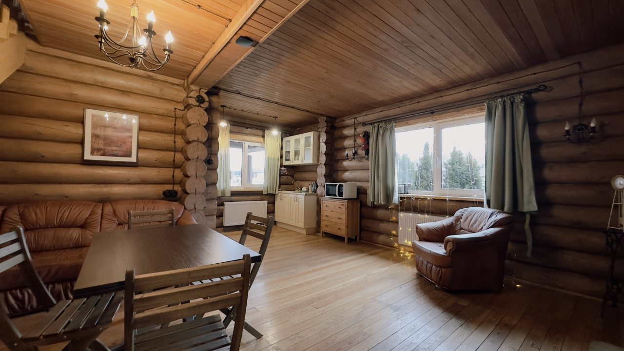 Дом (Дом из сруба №1 с камином и баней для 6 гостей), База отдыха Ранчо