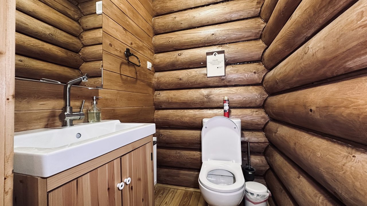 Дом (Дом из сруба №1 с камином и баней для 6 гостей), База отдыха Ранчо