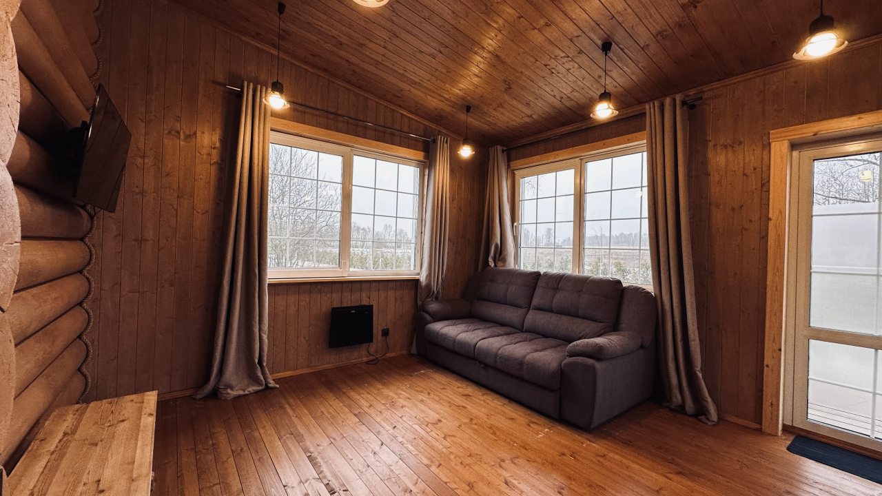 Дом (Дом из сруба №1 с камином и баней для 6 гостей), База отдыха Ранчо