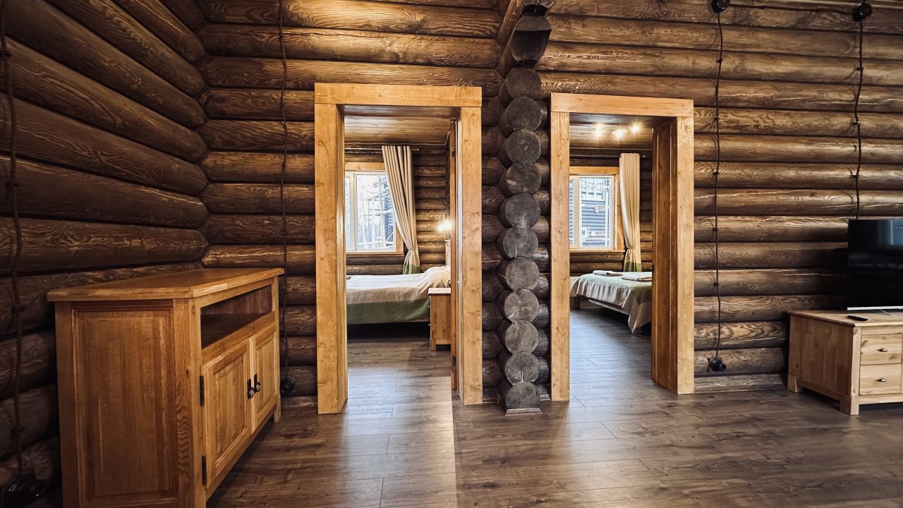 Дом (Дом из сруба №6 с террасой для 6 гостей), База отдыха Ранчо