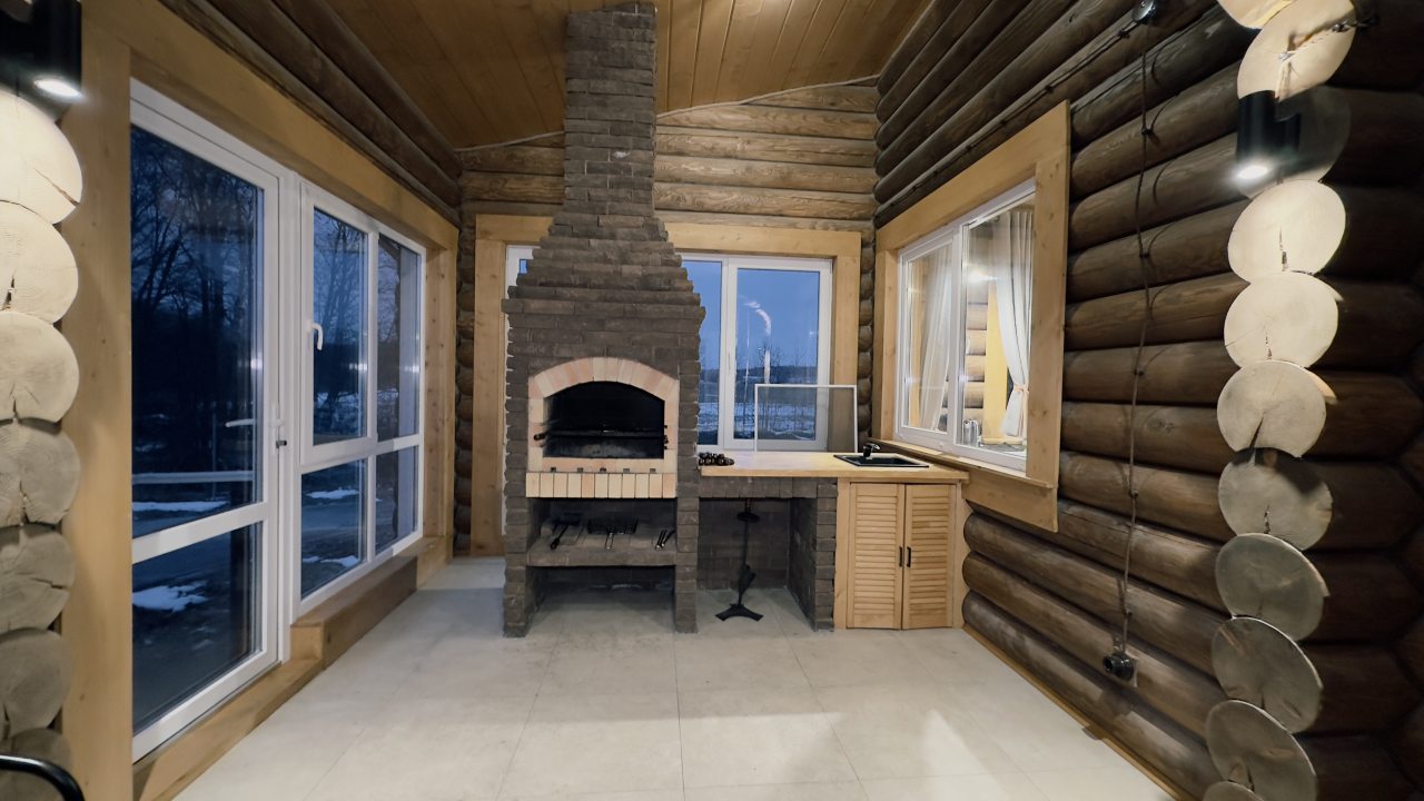 Дом (Дом из сруба №8 с террасой для 10 гостей), База отдыха Ранчо