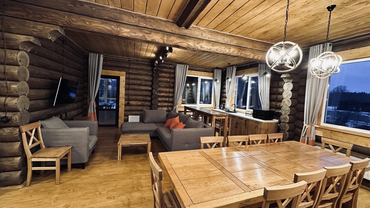 Дом (Дом из сруба №8 с террасой для 10 гостей), База отдыха Ранчо