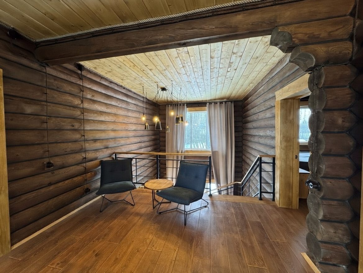 Дом (Дом из сруба №5 с баней, сауной и купелью для 8-10 гостей), База отдыха Ранчо