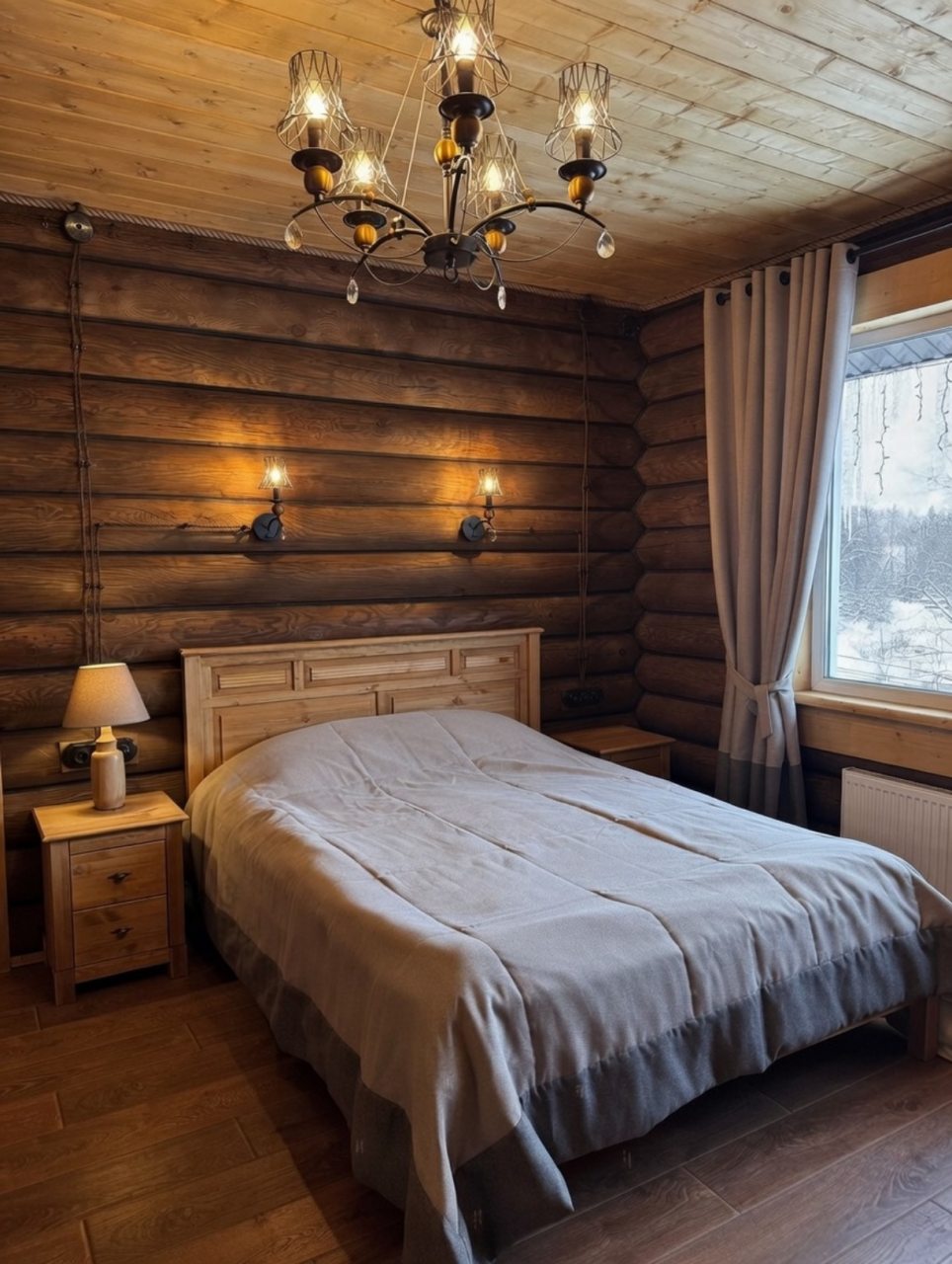 Дом (Дом из сруба №5 с баней, сауной и купелью для 8-10 гостей), База отдыха Ранчо