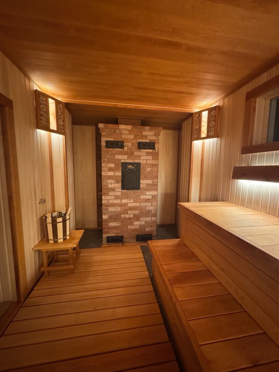 Дом (Дом из сруба №5 с баней, сауной и купелью для 8-10 гостей), База отдыха Ранчо