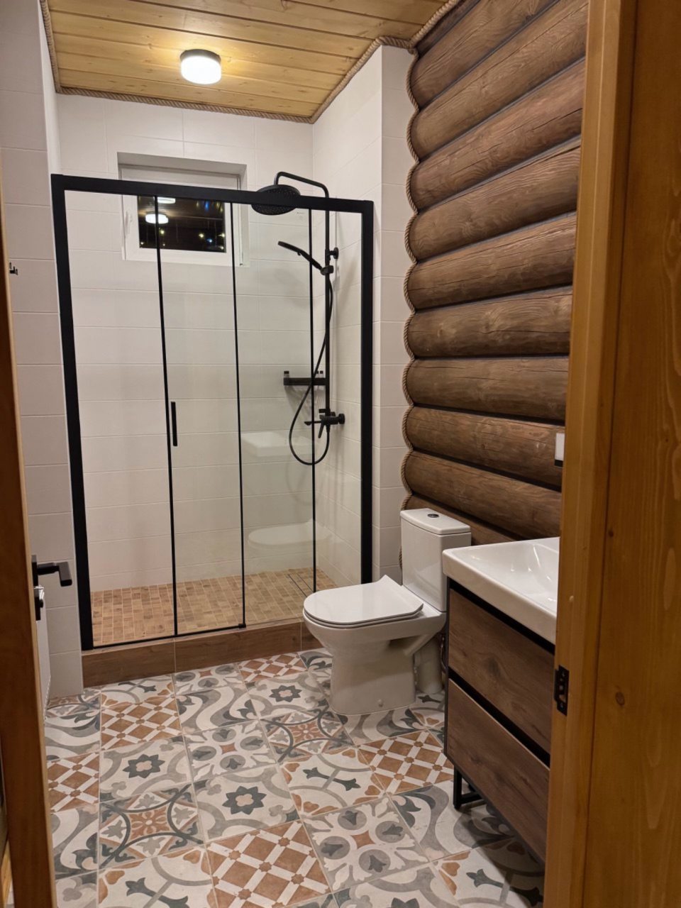 Дом (Дом из сруба №5 с баней, сауной и купелью для 8-10 гостей), База отдыха Ранчо