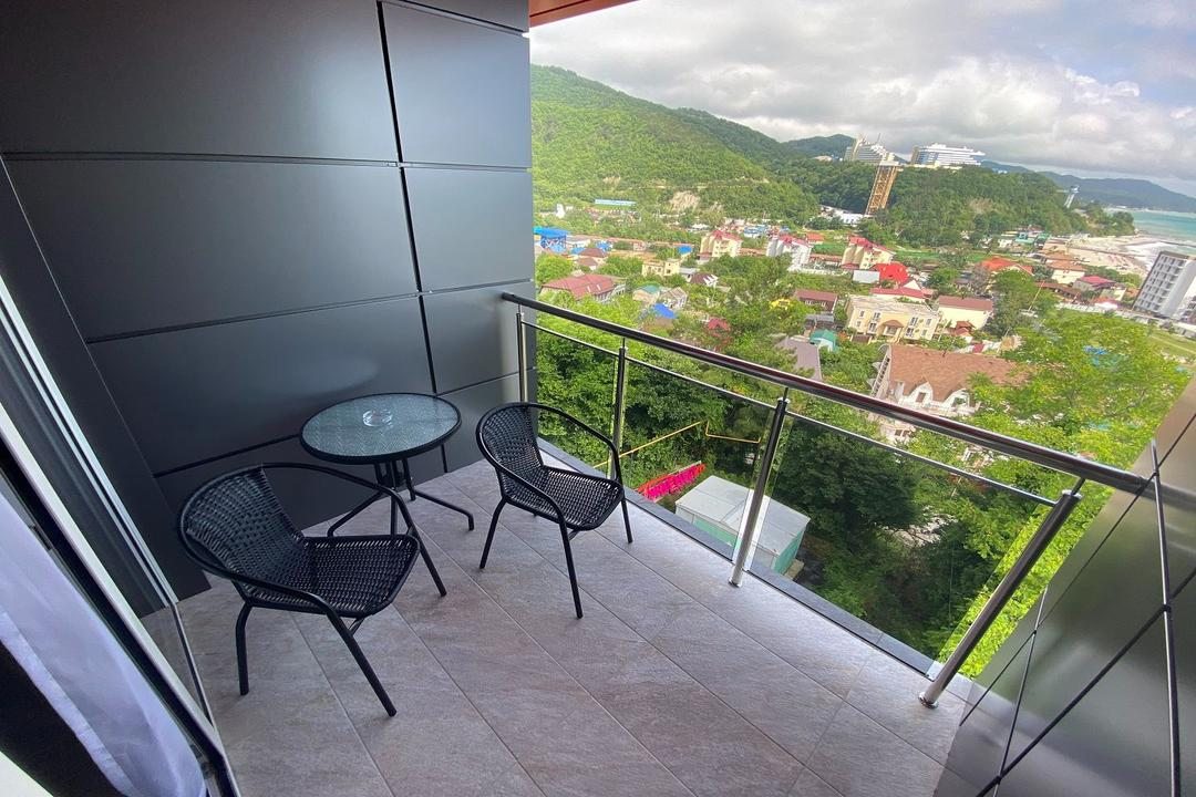 Трёхместный и более (Студия с видом на море с кухней), Отель Левада