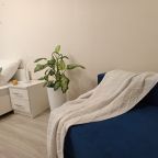 В квартире есть живые цветы.