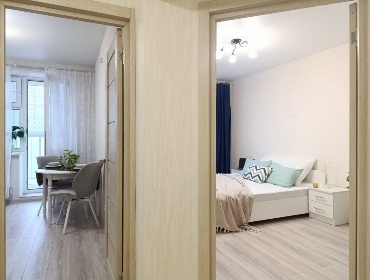 Просторная 1 комнатная квартира с большой кухней.