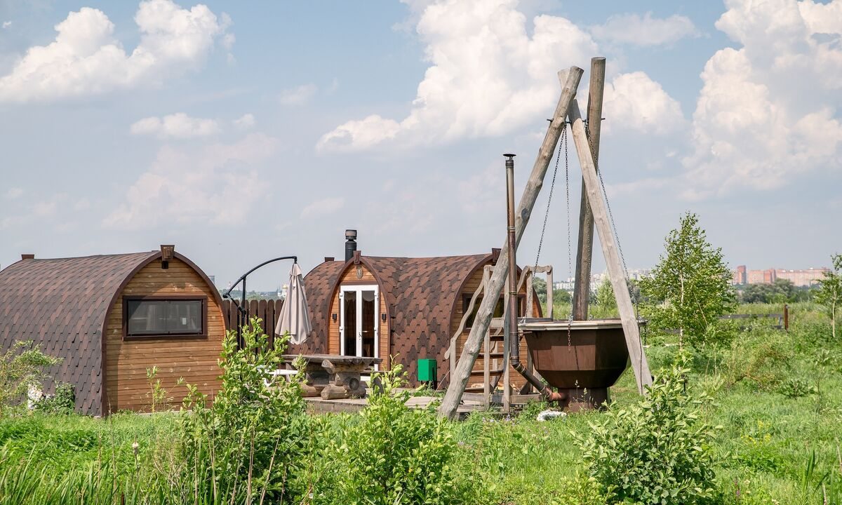 Бунгало (Бунгало с баней и чаном), Глэмпинг Остров