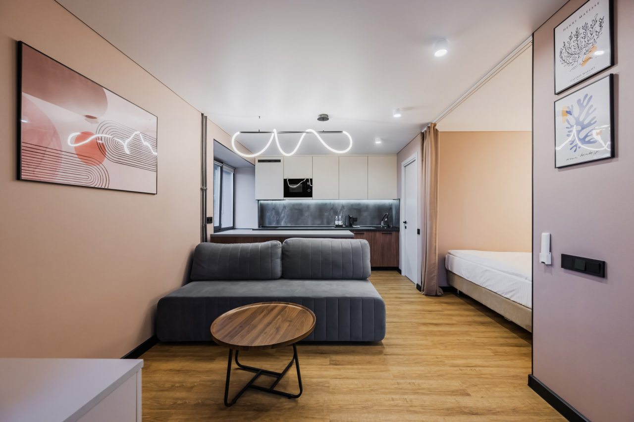 Люкс (Люкс с двуспальной кроватью и двуспальным диваном), Апарт-отель Freedom