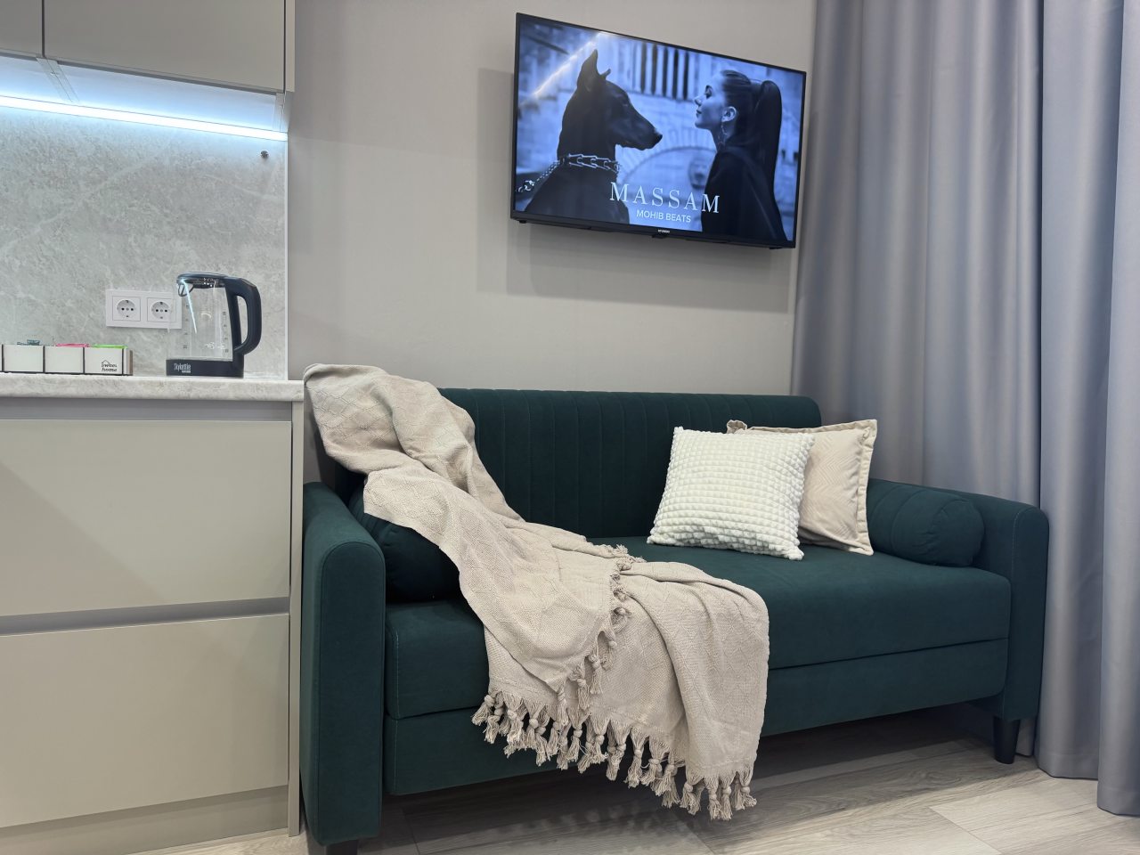 Апартаменты (Светлая квартира в ЖК Облака 2 у метро Октябрьская), Апартаменты Атмосфера сна на Московской 75